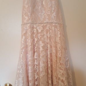 Ivory lace beaded mini