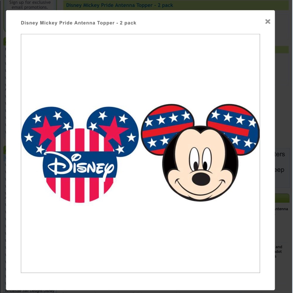 Disney Mickey pride antenna topper 2 pack