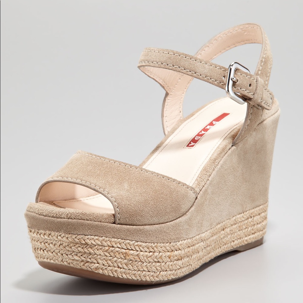 SOLD! Prada Suede Espadrille