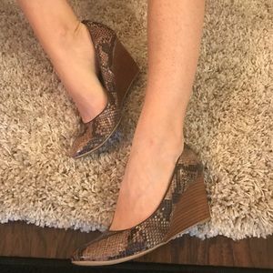 Snakeskin Wedges