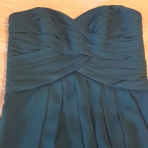 Sweetheart neckline blue mini dress