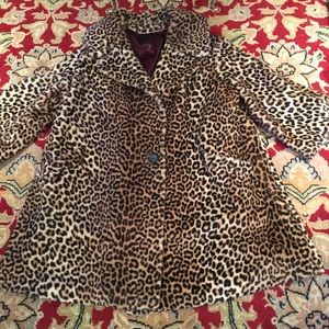Vintage Faux Fur Leopard Coat