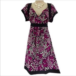 XL X-Large abstract print dress print purple
