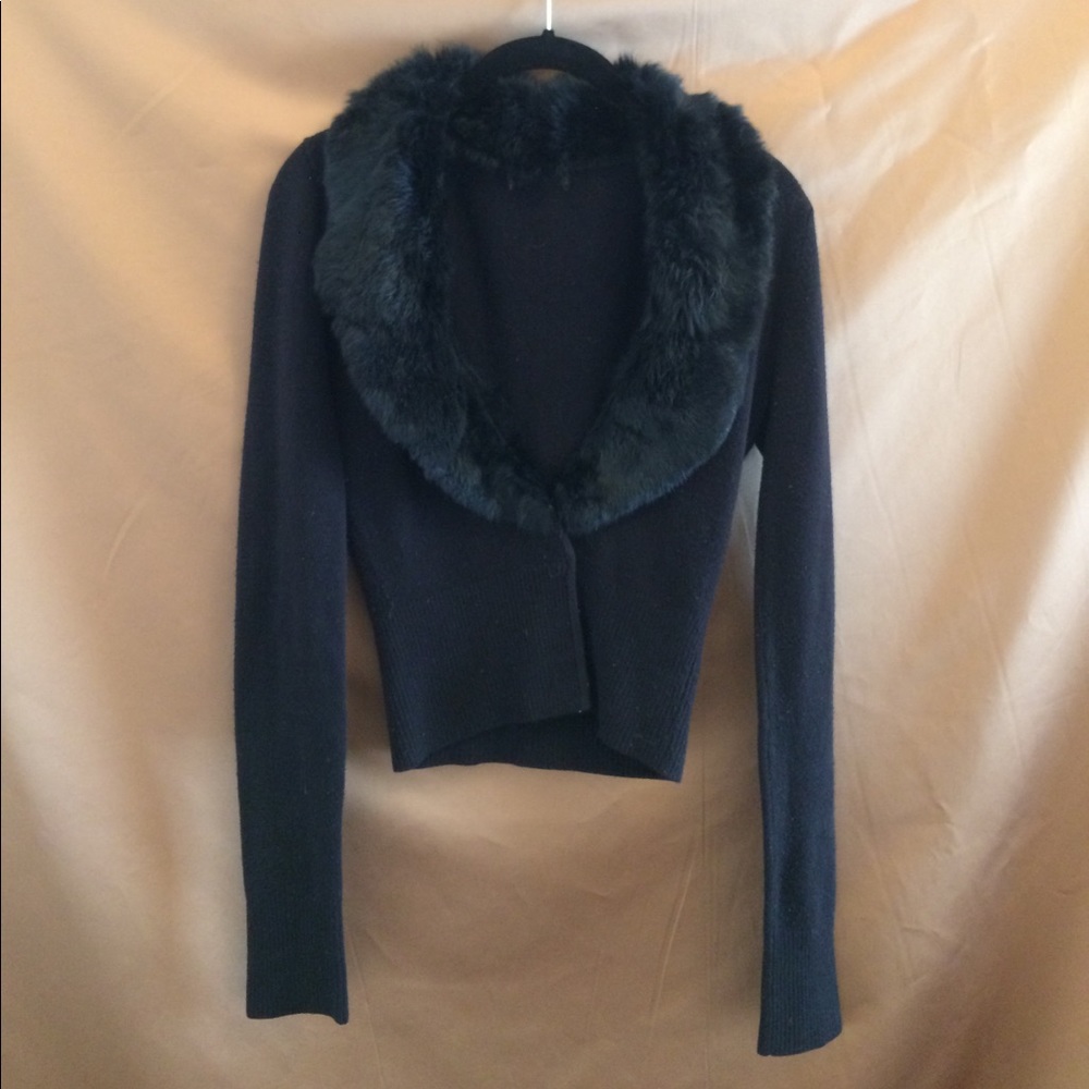 Vintage Real Fur Cardigan Size XS-S