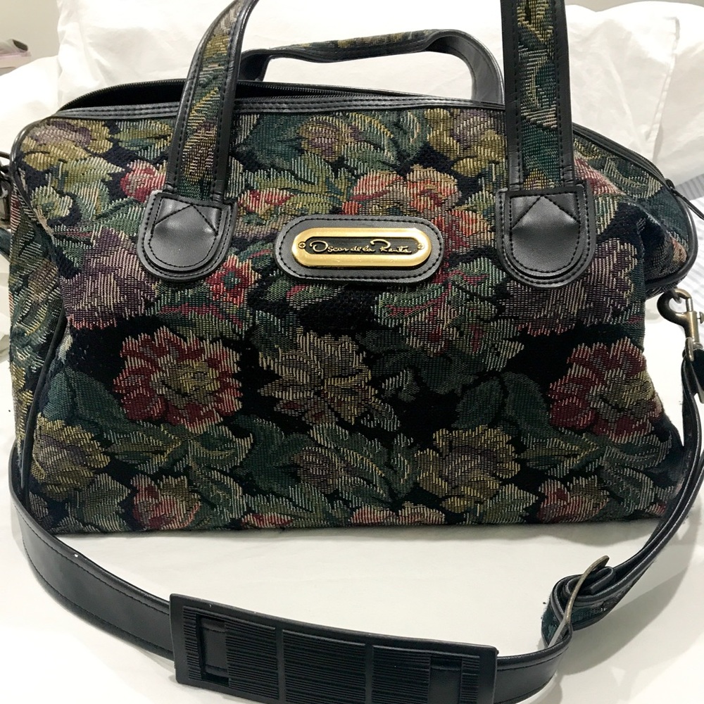 Oscar De La Renta Large Vintage Floral Purse