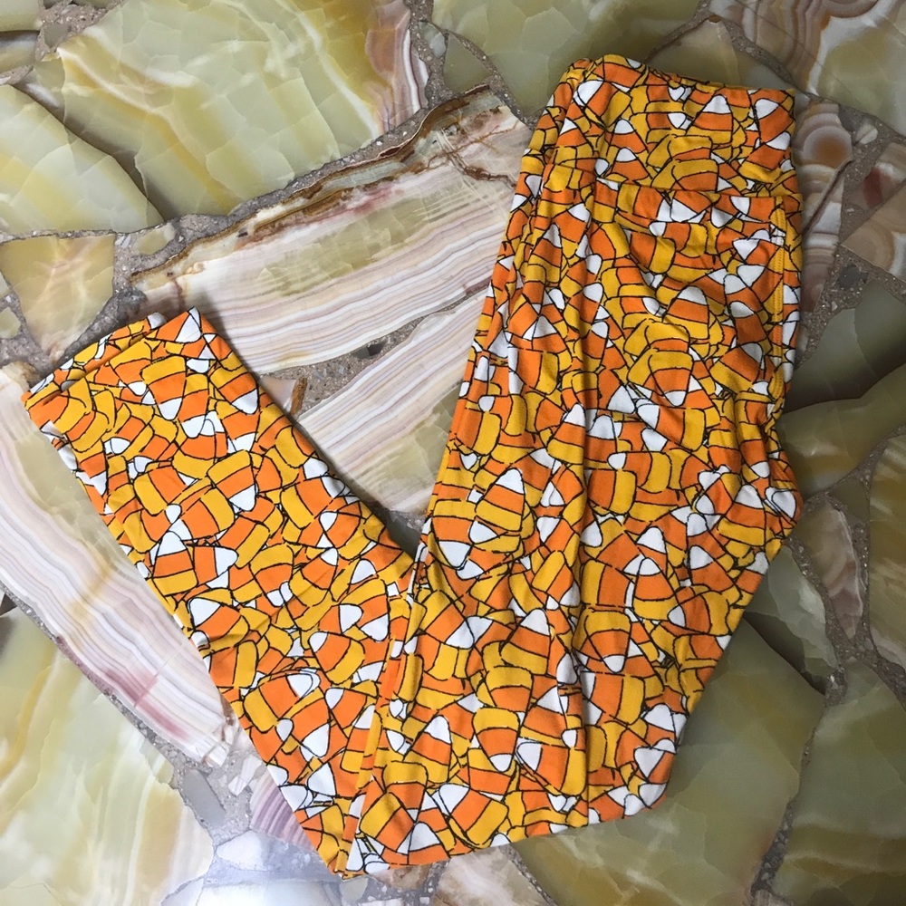 Lularoe 2016 OS Candy Corn Halloween Legging