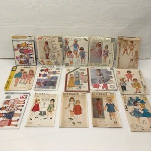 Vintage McCall’s Butterick toddler patterns