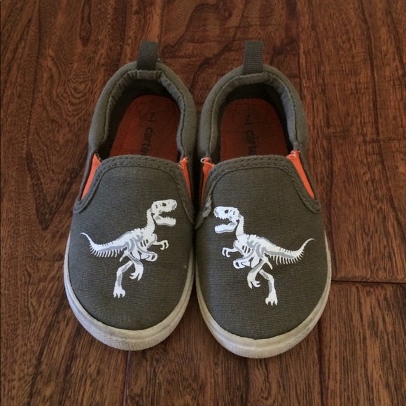 carter's dinosaur slip on shoes