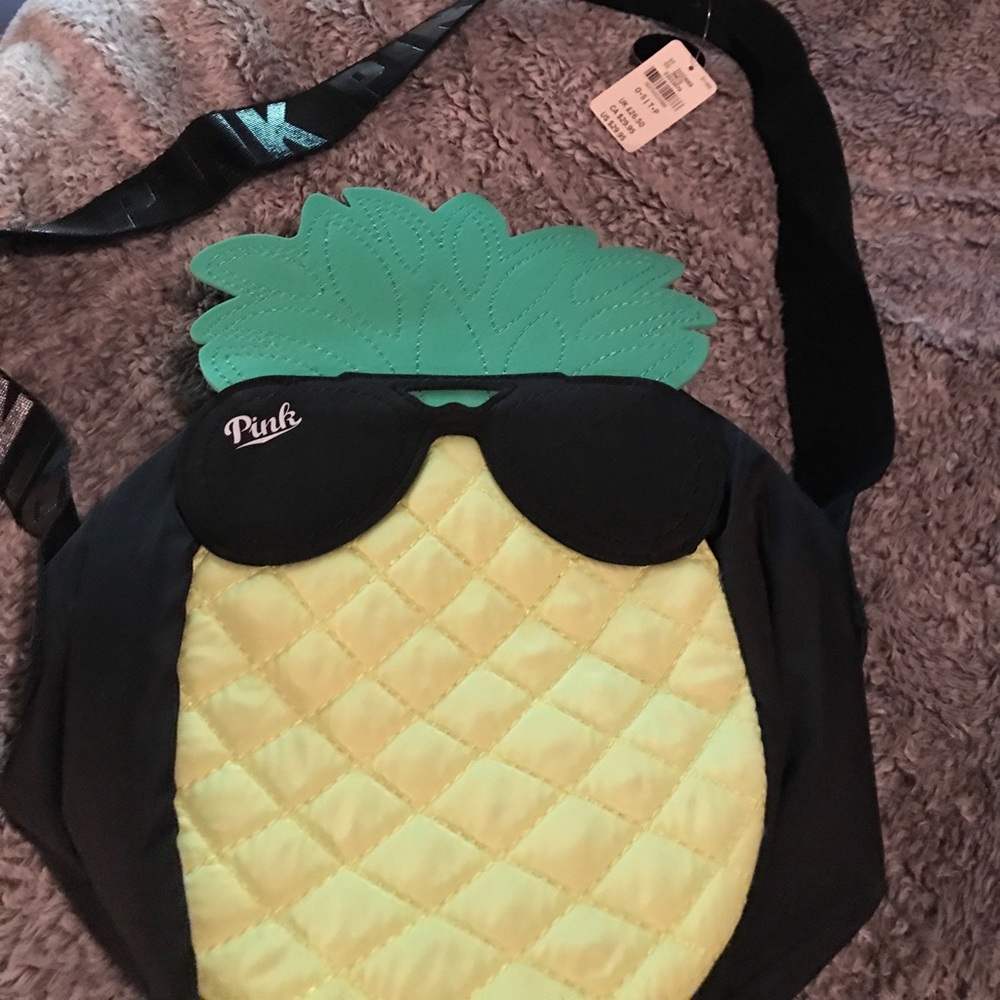 Pink, pineapple cooler bag