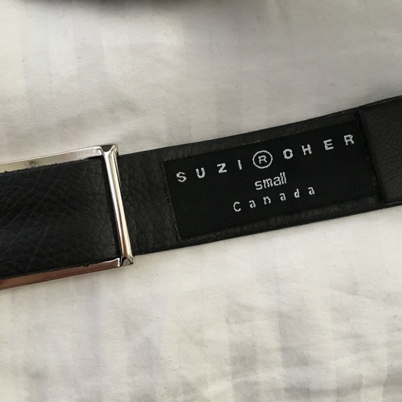 Suzi Roher Black leather belt size S Small