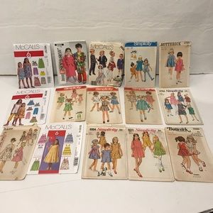 Vintage McCall’s Simplicity toddler patterns