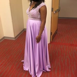 Purple beaded gown