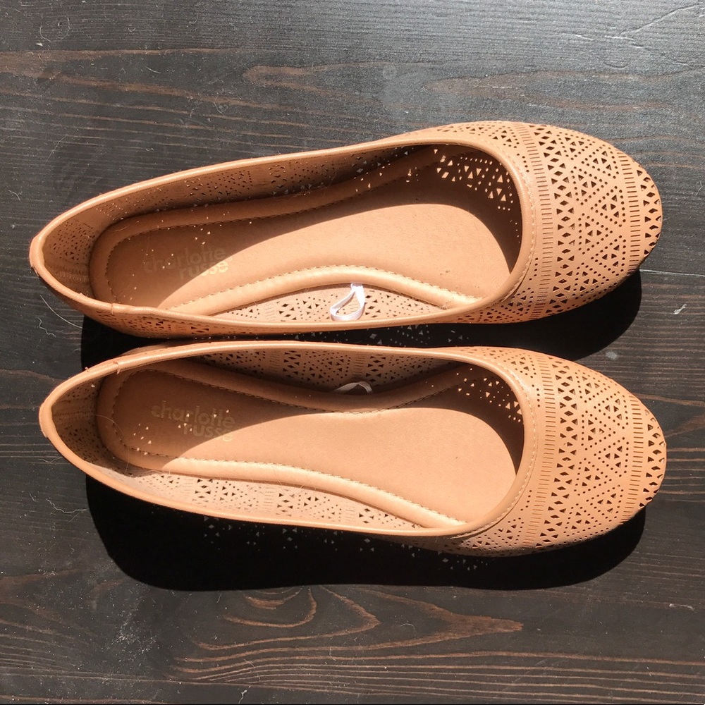 Cream/Brown Charlotte Russe flats