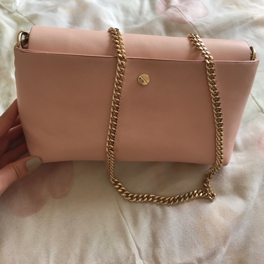 Pink ZARA chain purse