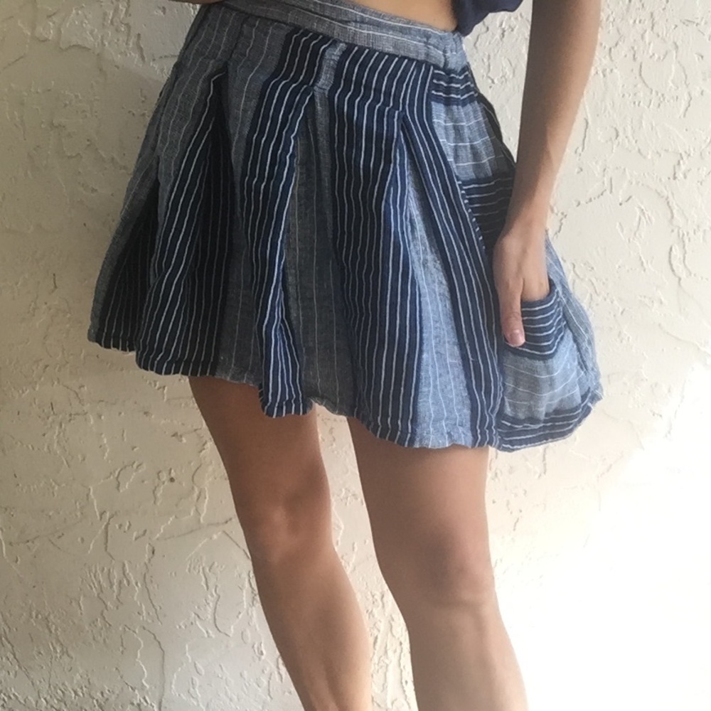 Ace & Jig Navy Skirt Xs with Flaws