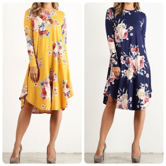 ✨Buy 3 get 1 FREE✨LAST/ Floral Long Sleeve Dress - Picture 2 of 6