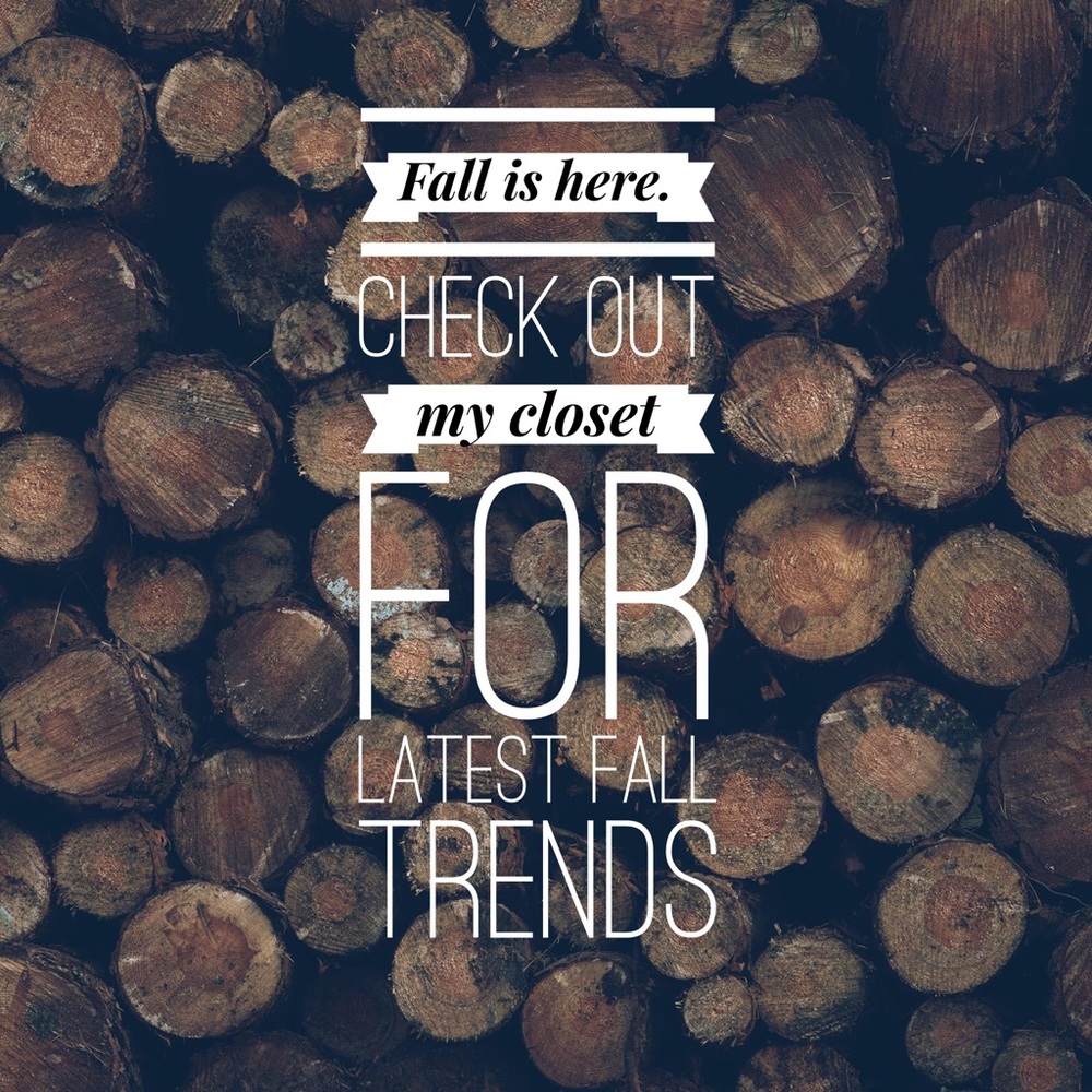 New Fall Items Available Now in my closet!
