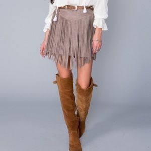 Show Me Your Mumu Rancho Fringe Skirt - NWOT