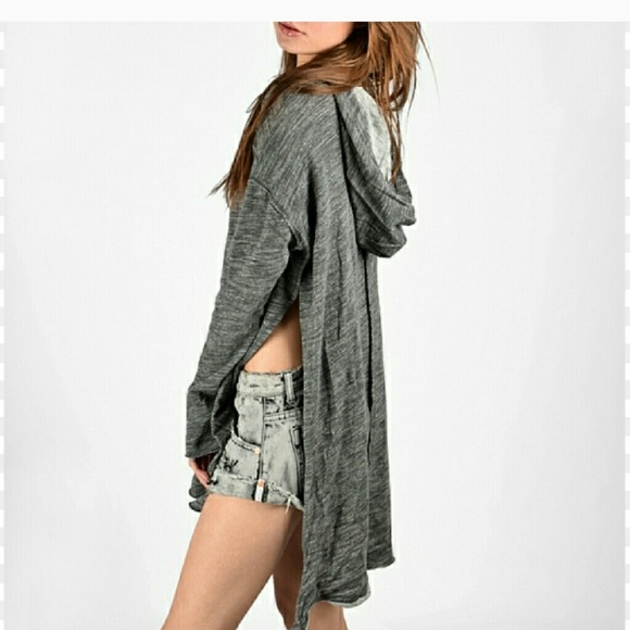 Free People Tops - Free people beach side vent hooded pullover