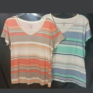 Lot of 2 Sonoma T Shirt V-neck Size XL