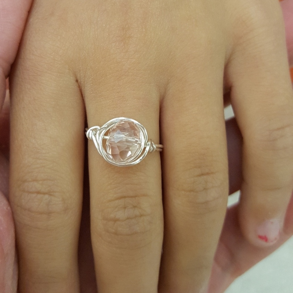 Sterling silver wire wrap ring