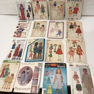 Vintage McCall’s Simplicity toddler patterns