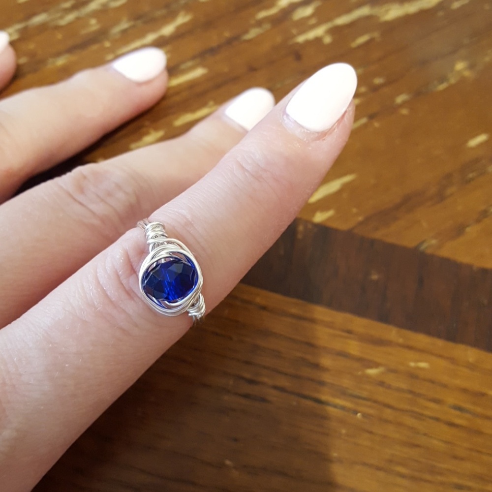 Sterling silver wire wrap ring