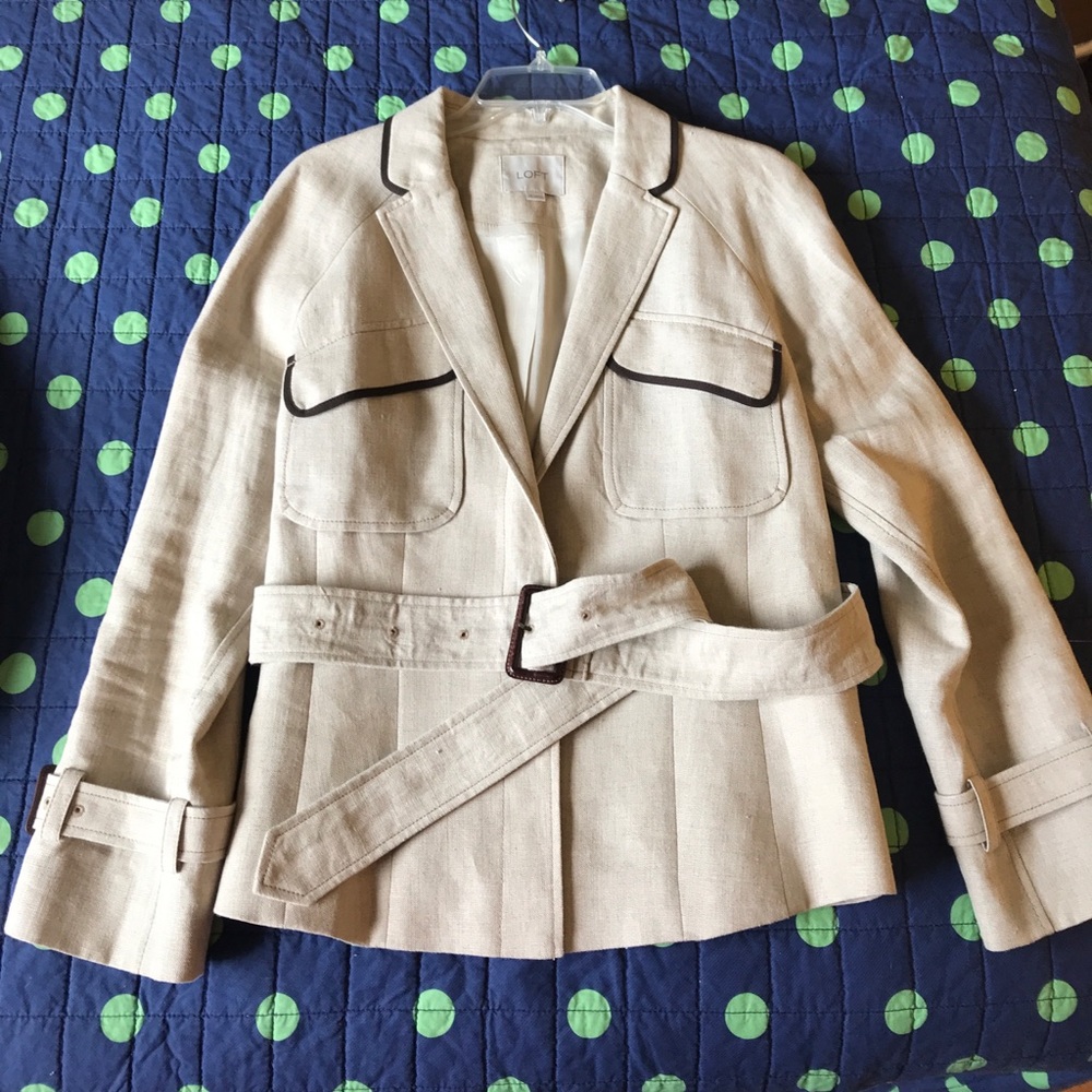 Linen Blazer and Skirt Suit Set from Loft