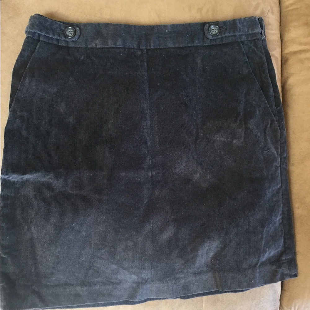 Short gray corduroy skirt