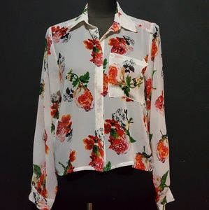 VERTY Blouse Top Ivory Floral