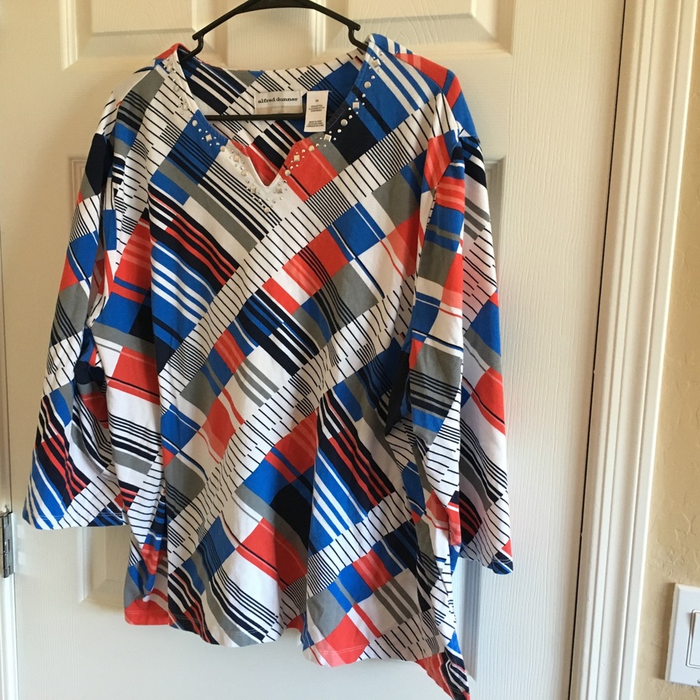 💛Alfred Dunner Plus Size Jeweled Top