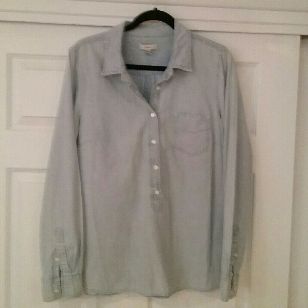 J Crew Womens pop over shirt