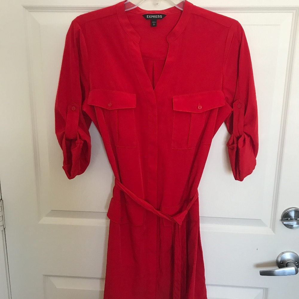 Express red dress