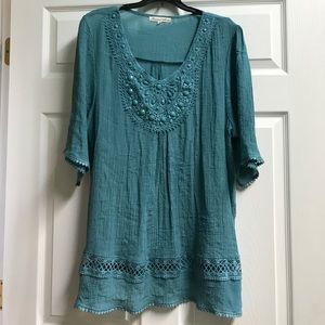 Pleasant shade tunic blouse