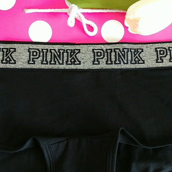 2 SIZE L PINK VICTORIA'S SECRET LOGO BOYSHORT . - Picture 4 of 7