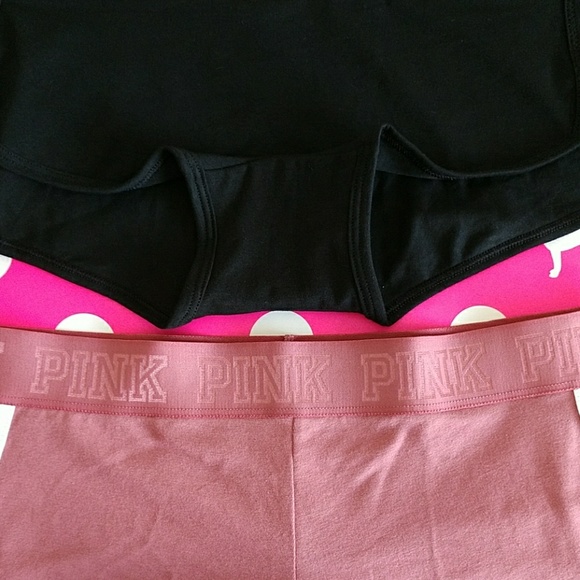 2 SIZE L PINK VICTORIA'S SECRET LOGO BOYSHORT . - Picture 5 of 7