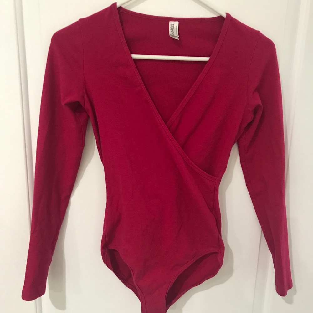 American Apparel Deep-V Unitard