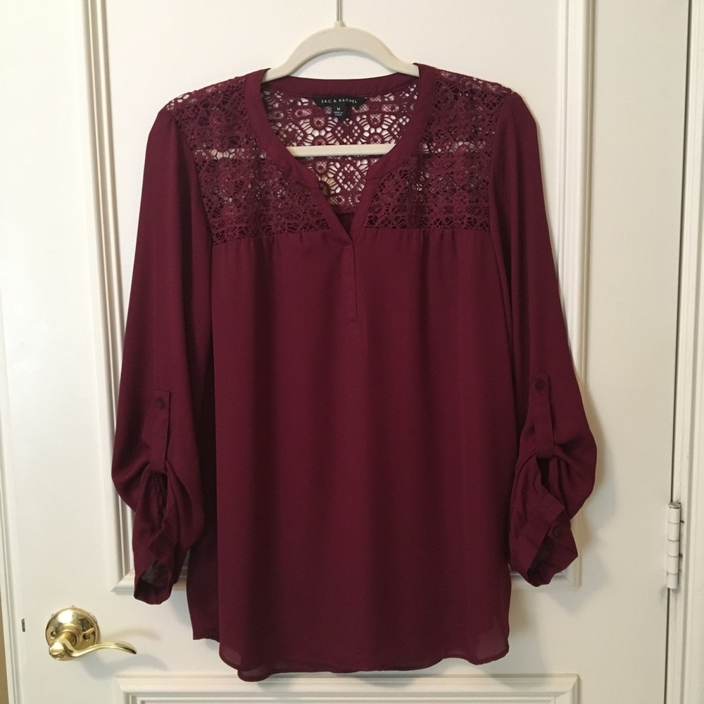 Zac & Rachel Burgundy Blouse