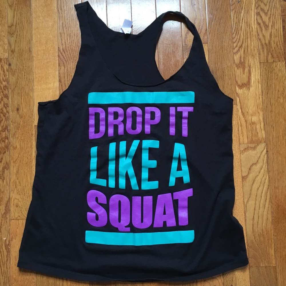 Drop it like a squat racerback tank size md