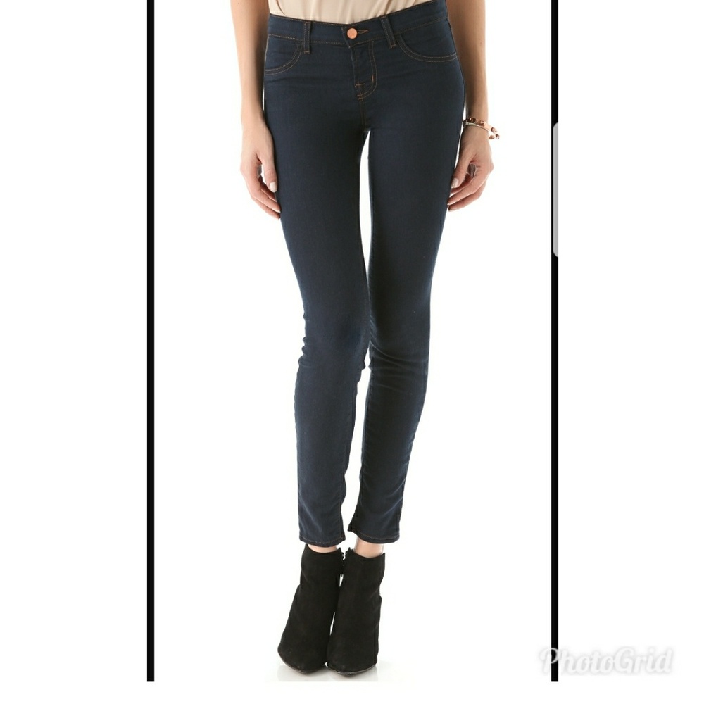 J Brand Low Rise Super Skinny Jeans in Blue