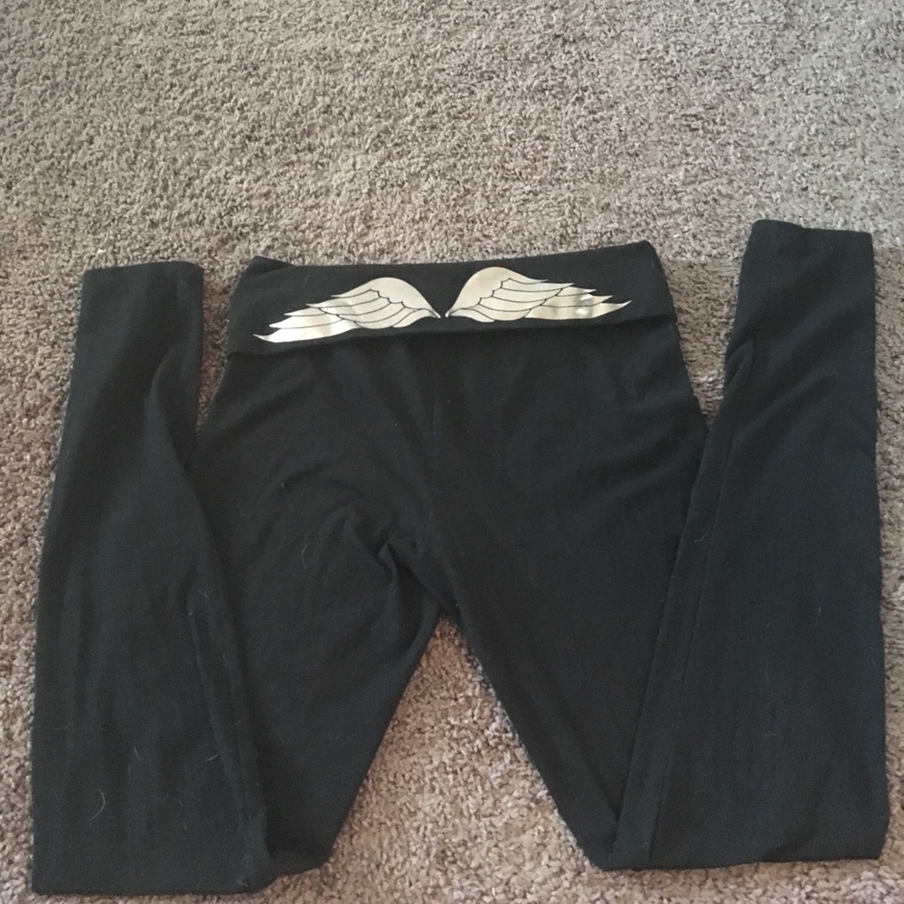 victoria's secret angel wings yoga leggings
