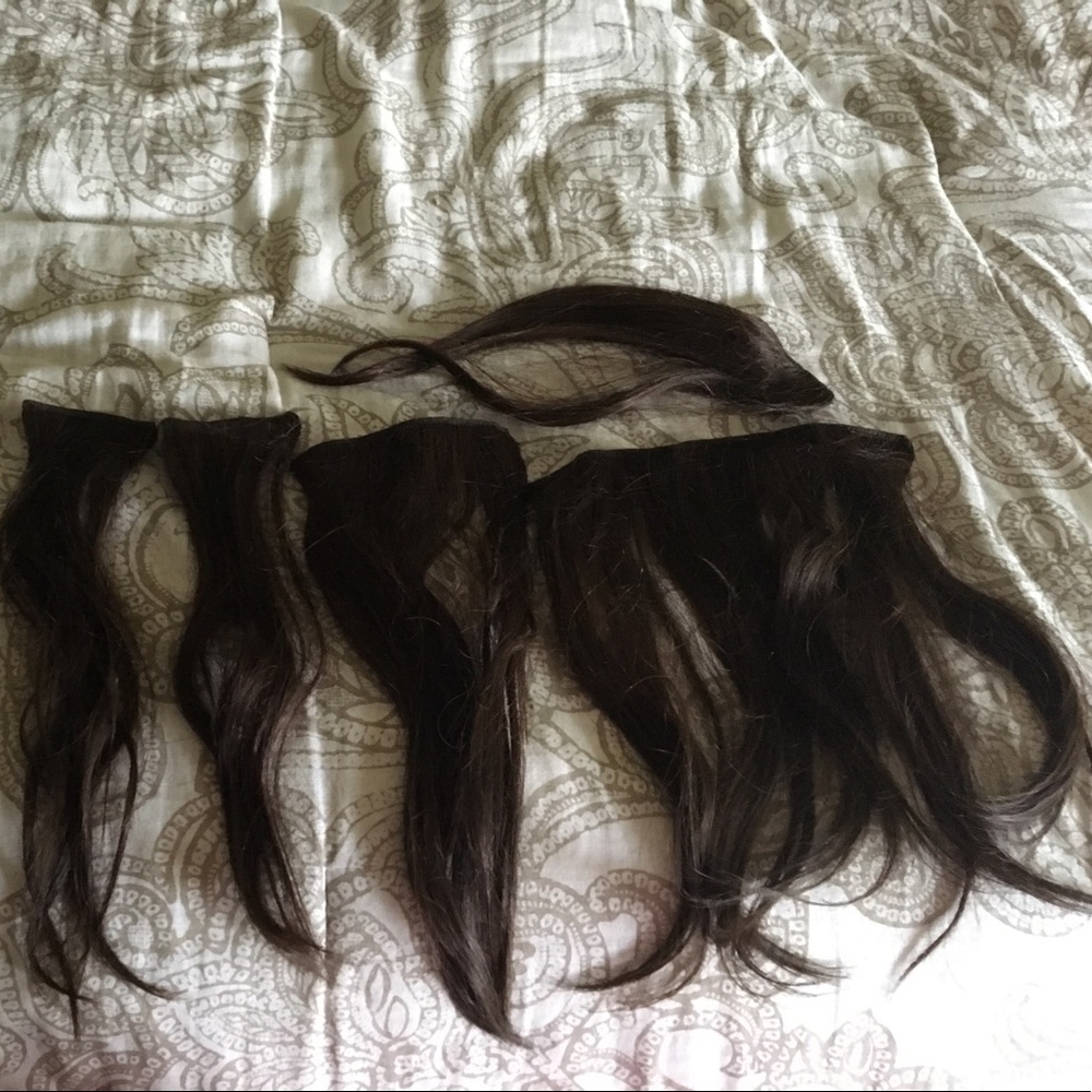 Brown clip in hair extensions