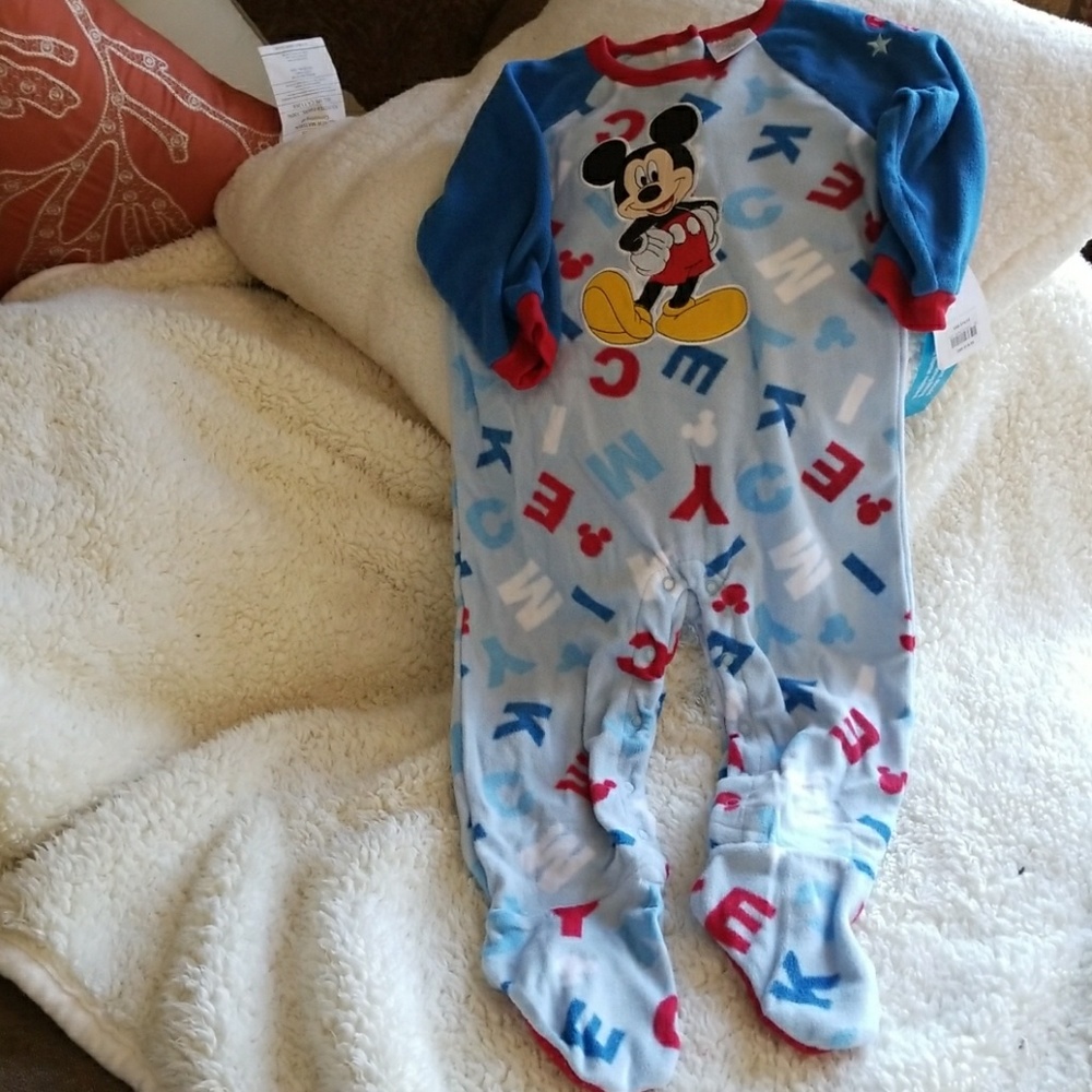 New Disney Mickey PJ's with Feet 18-24M