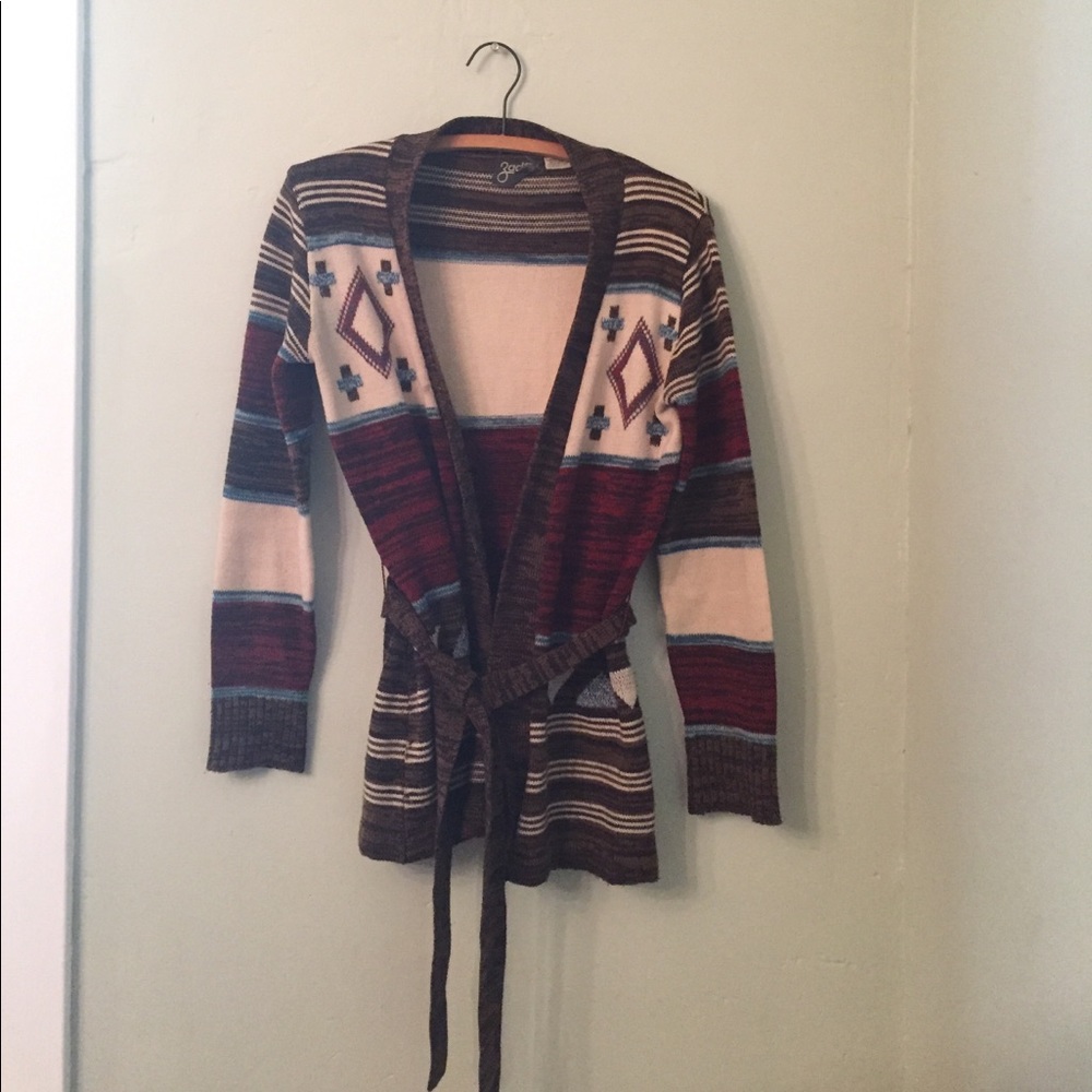 Vintage Boho Space Dyed Open Cardigan
