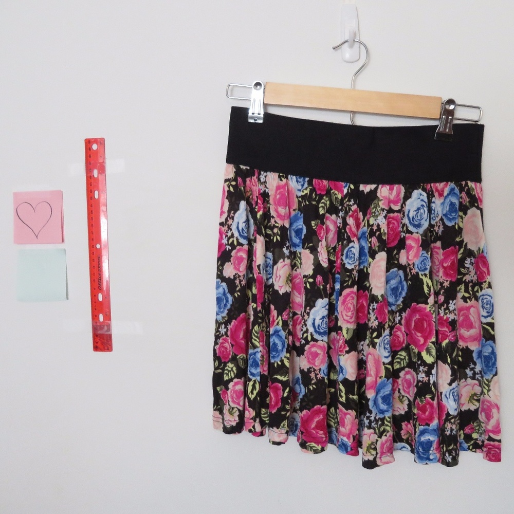 Pink Floral Skirt
