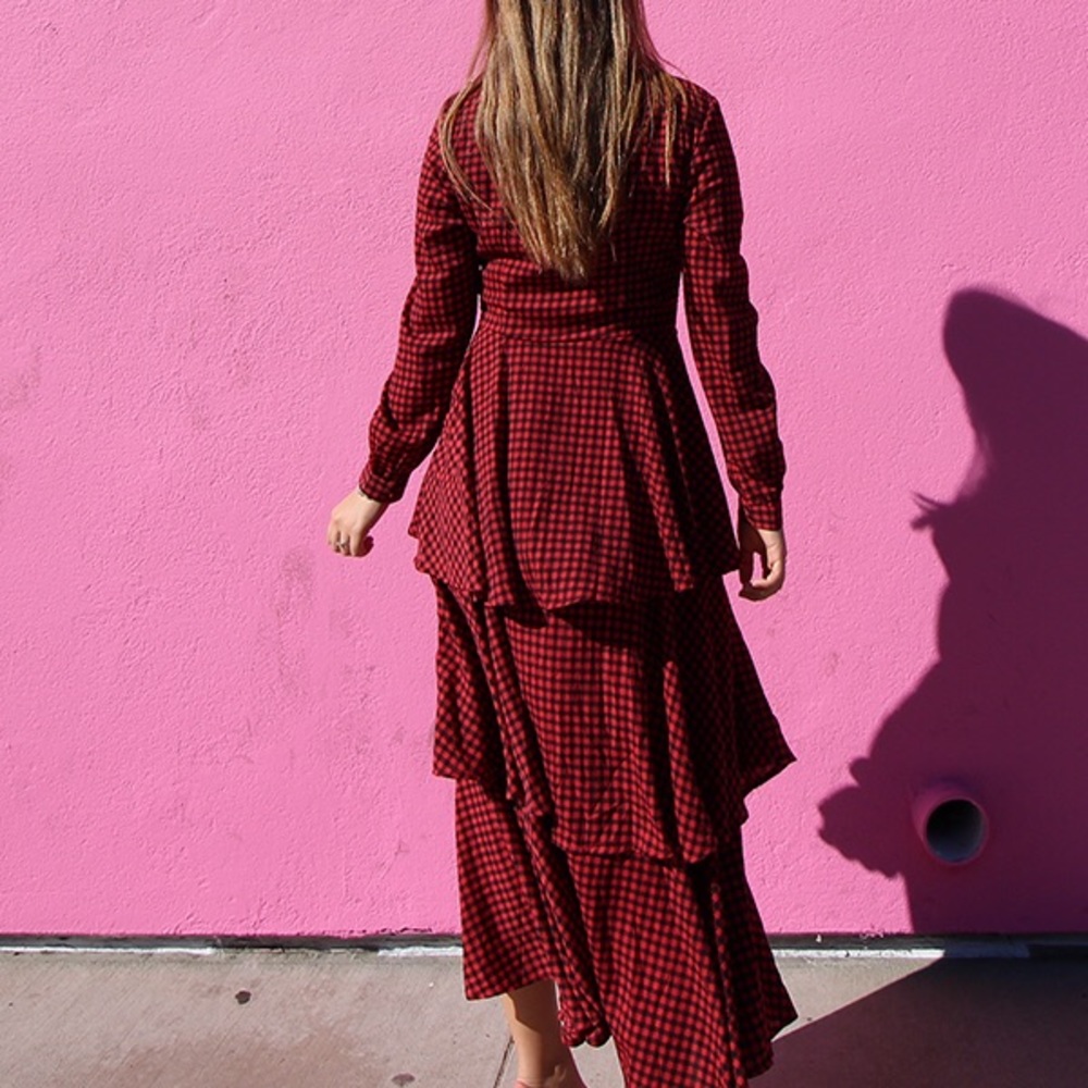 ‼️LAST ONE‼️Gingham pattern plunging  dress - Picture 8 of 8