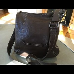 Longchamp crossbody leather handbag