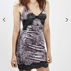 Velvet Lace Slip Dress