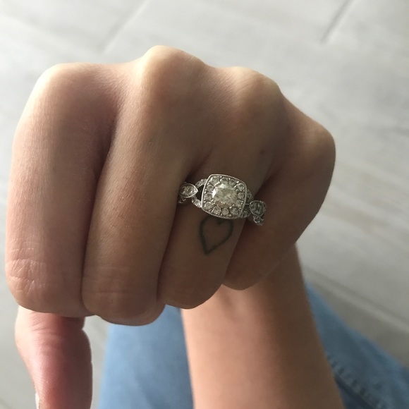 Lab Grown Diamond Engagement Ring Set | Rose gold Rings  Diamond Ring