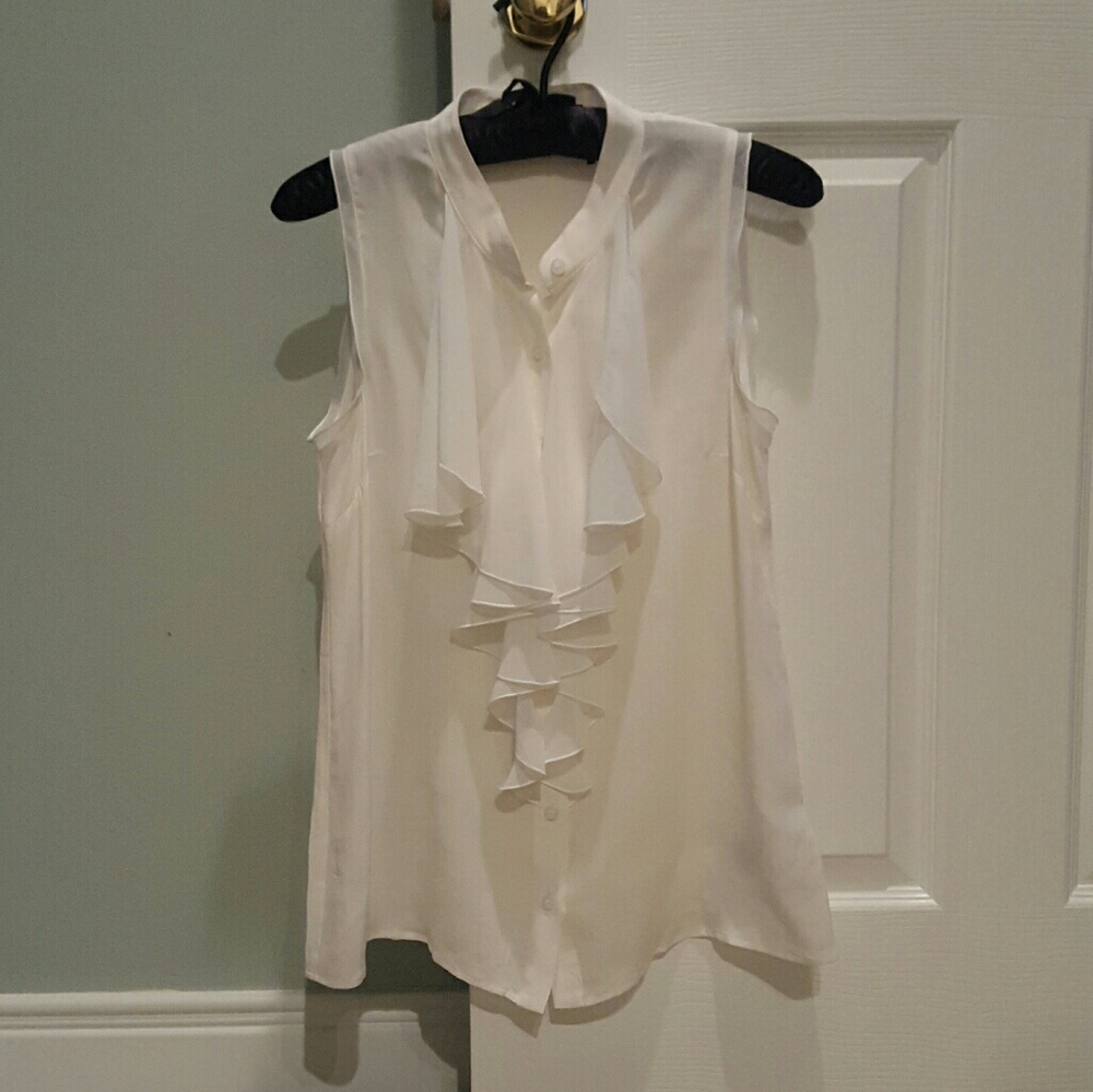 Guess by marciano 100% silk sleeveless blouse